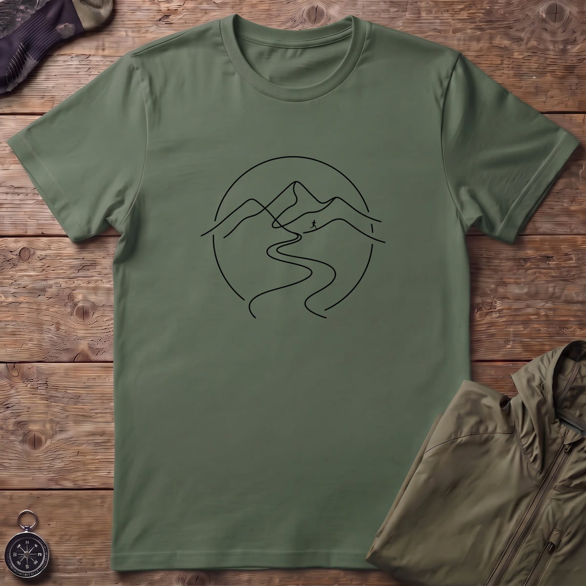 Black Trail Lines T-Shirt