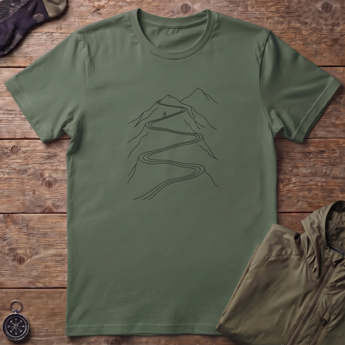 Mountain Line T-Shirt (Black Design)