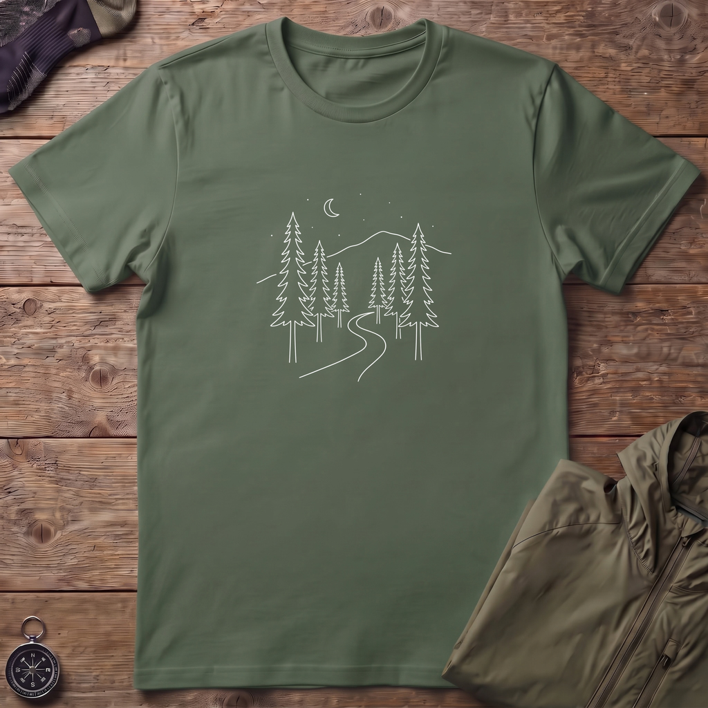 Trail In The Woods T-Shirt (White Design)