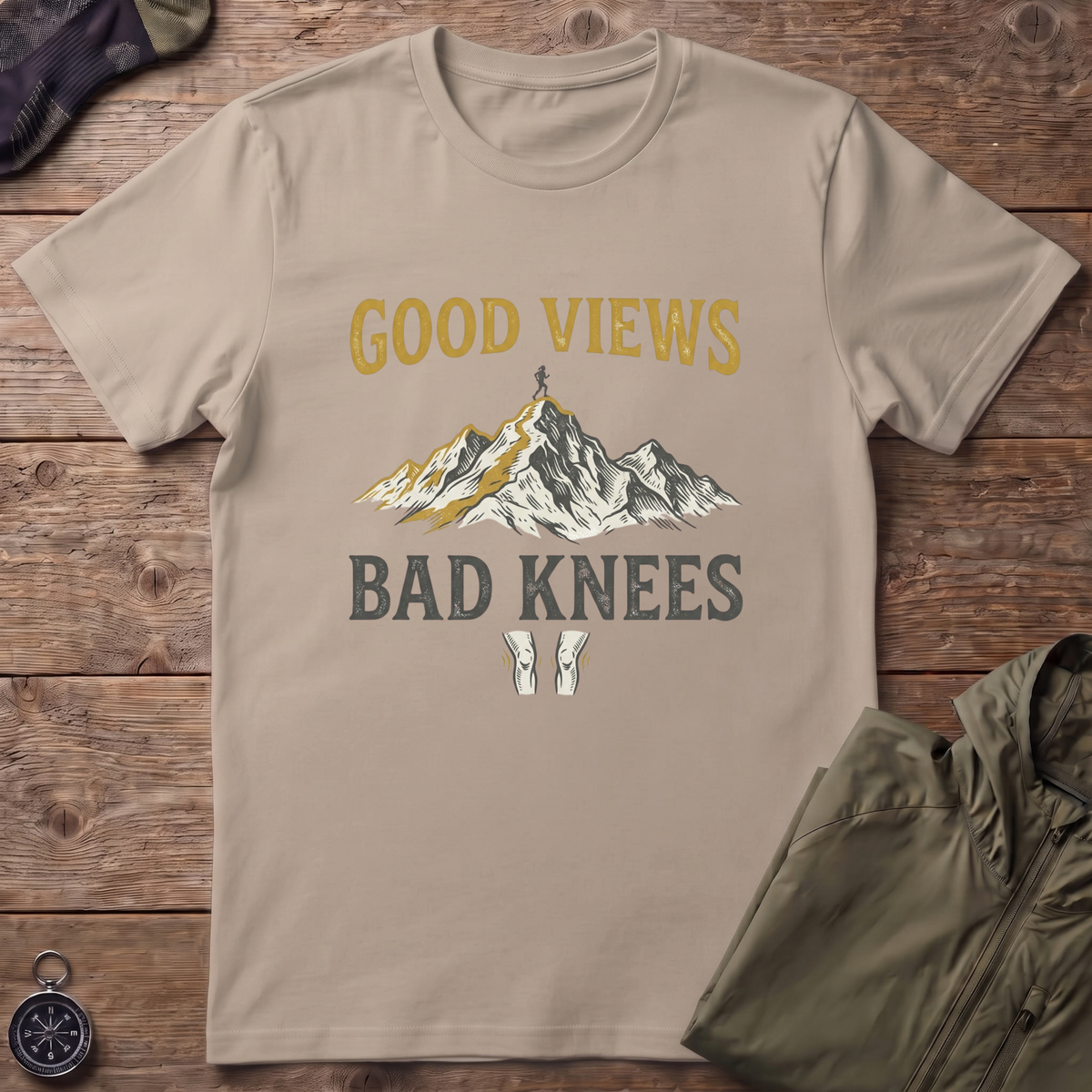 Good Views, Bad Knees T-Shirt