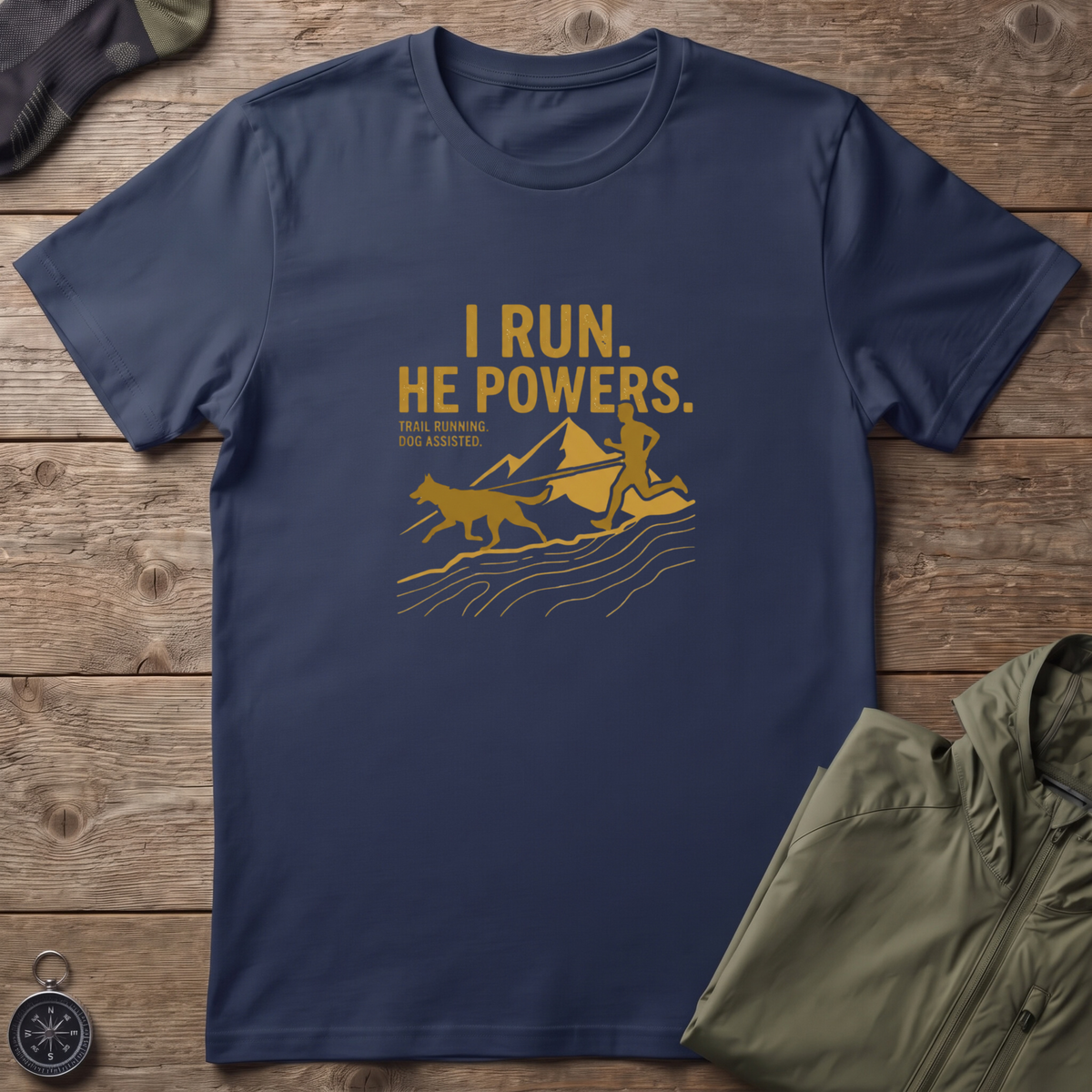 I Run, He Powers T-Shirt