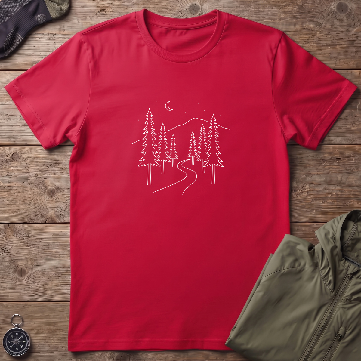 Trail In The Woods T-Shirt (White Design)