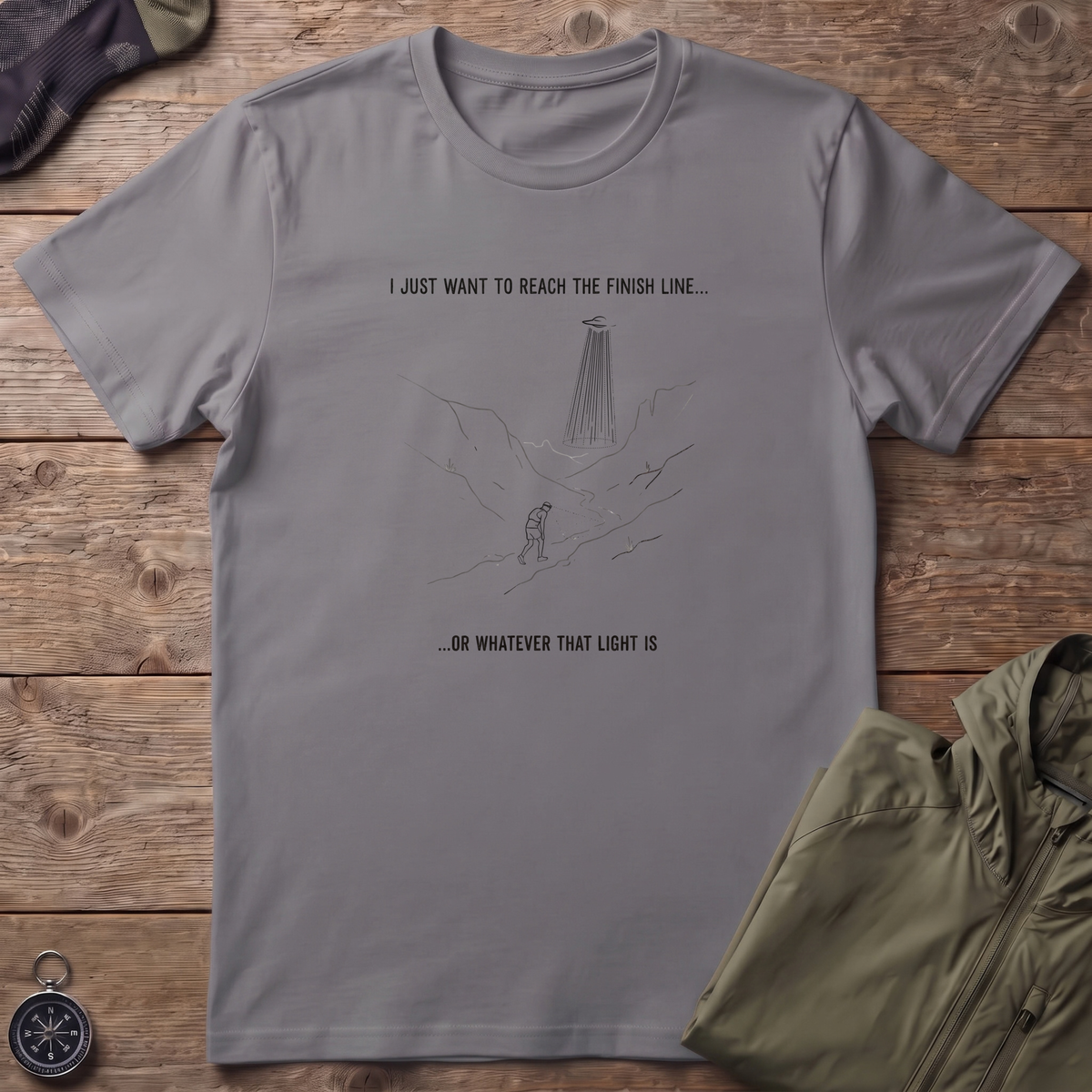 Reach The Finish Line T-Shirt (Black Design)